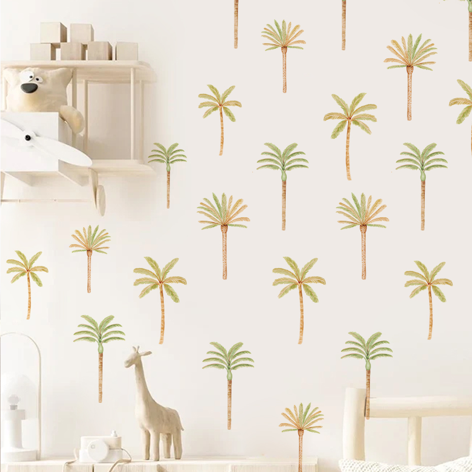 Baby Nursery Tree - Boho Kokospalme Wandaufkleber für Kinder Baby