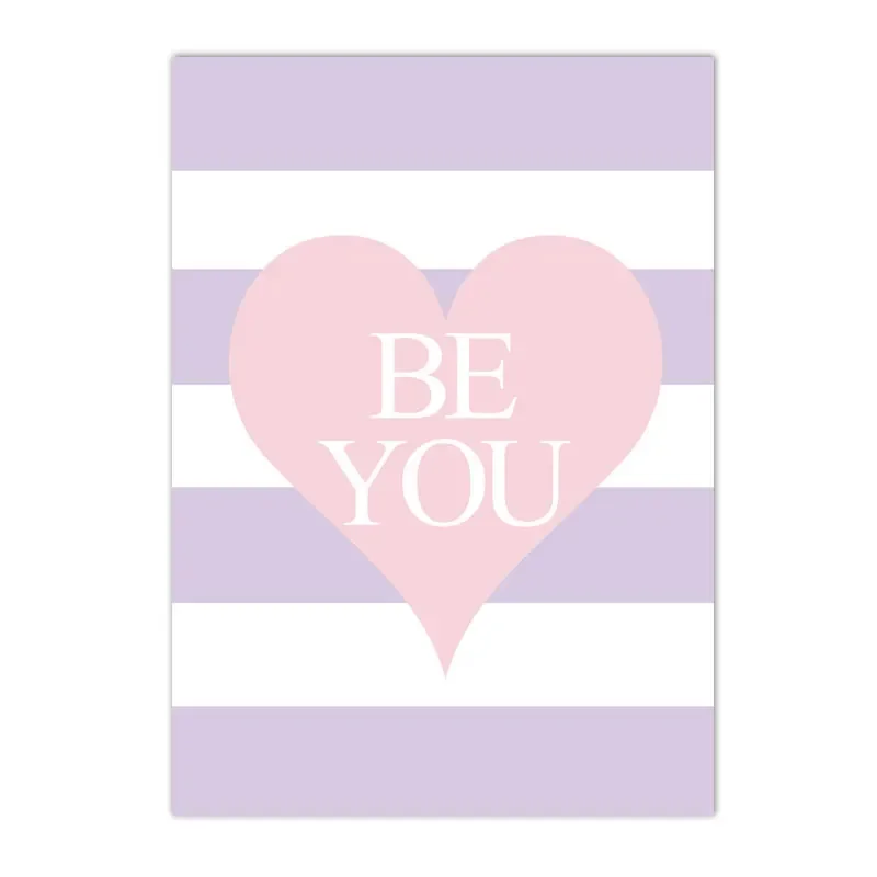 Baby Nursery Quotes - Rosa Einhorn Regenbogen Liebesherz Zitate Kinderzimmer