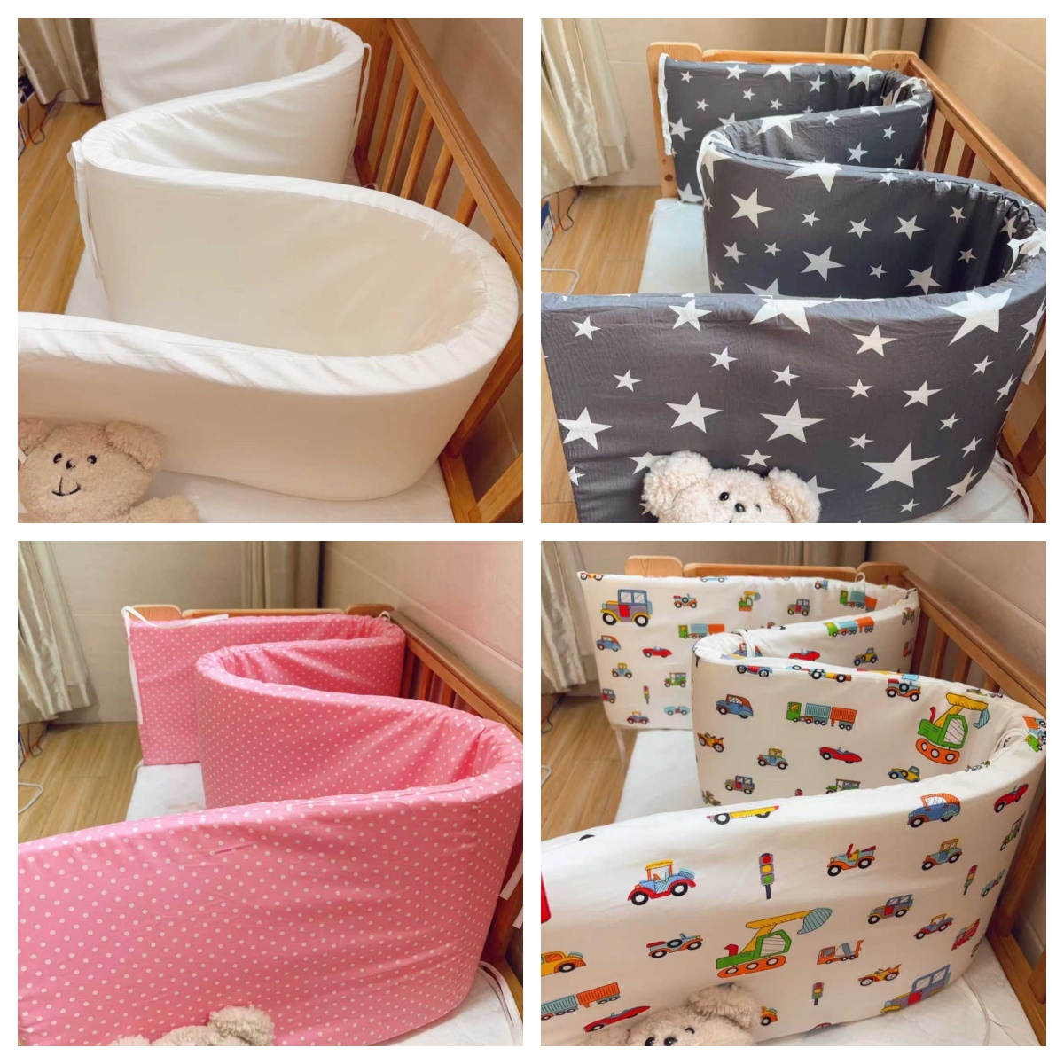 Convertible Crib Set - Nordic Star Baby Krippe Verdickt Anti-kollision