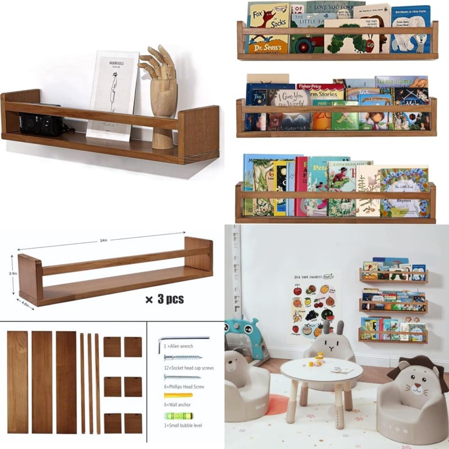Baby Nursery Bookshelf - Kinderzimmer-Regale Schwebende Bücherregale Organizer für Babyzimmer-Dekoration