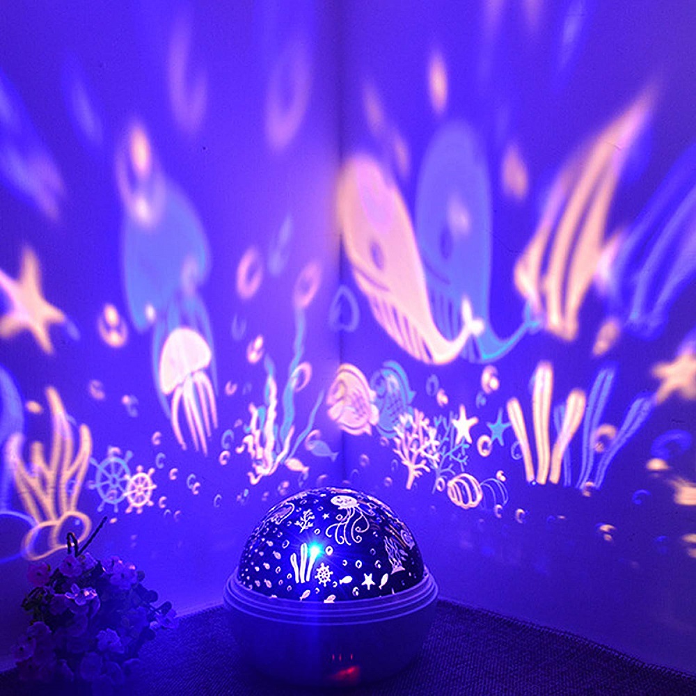 Baby Nursery Colors - 8-farben Rotierenden Stern Projektor Nachtlicht Luminaria
