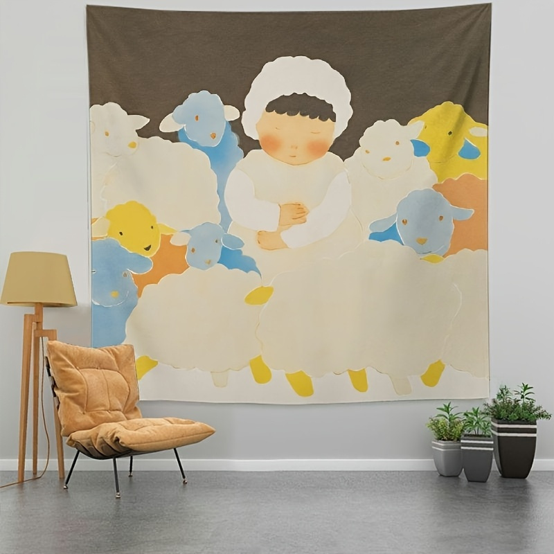Baby Nursery Colors - Bezaubernder Wandteppich für Kindergartenszenen – Wandbehang