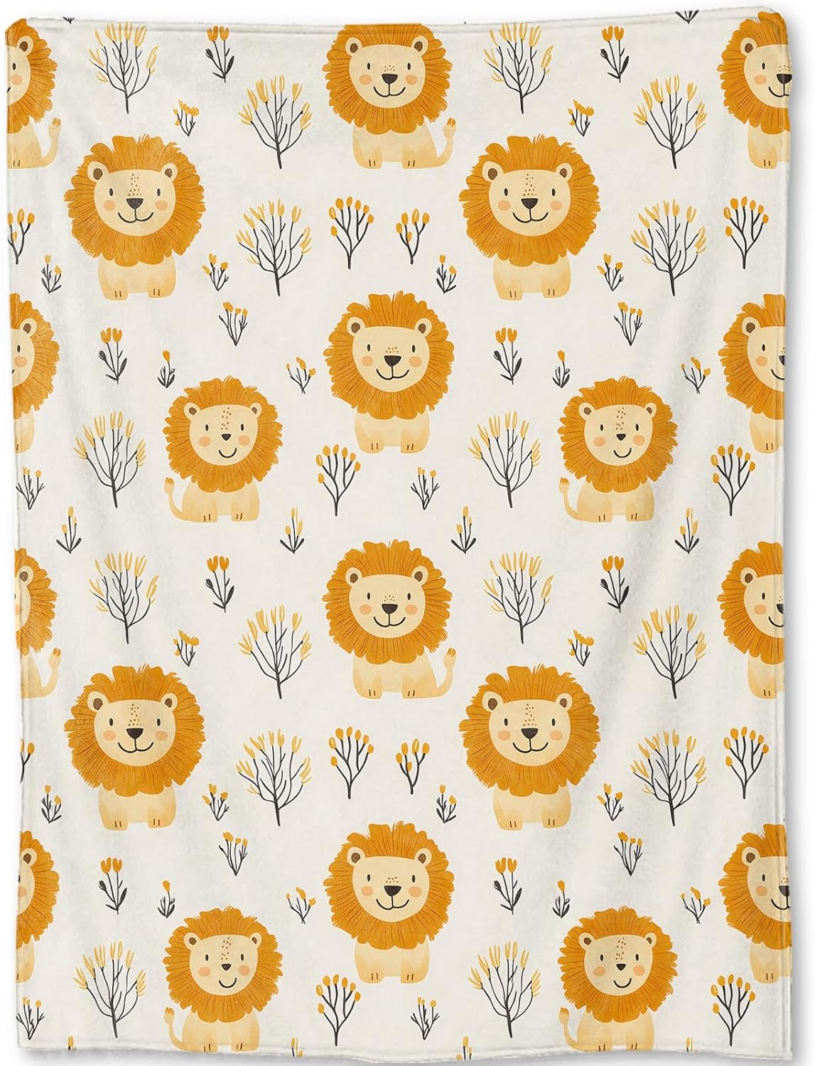 Baby Nursery In Hospital - Ultra Weiche Plüsch-Löwenmuster Kuscheldecke Dschungel-Safari Fleece