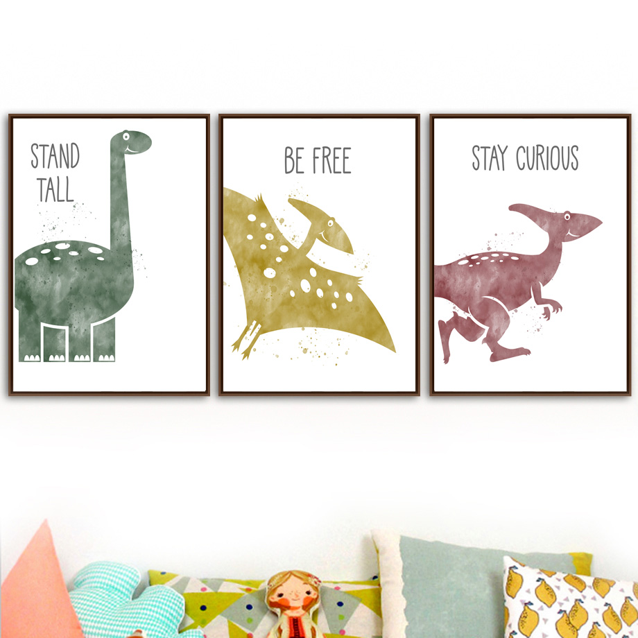 Baby Nursery Quotes - Nette Dinosaurier Cartoon Tier Zitat Kindergarten