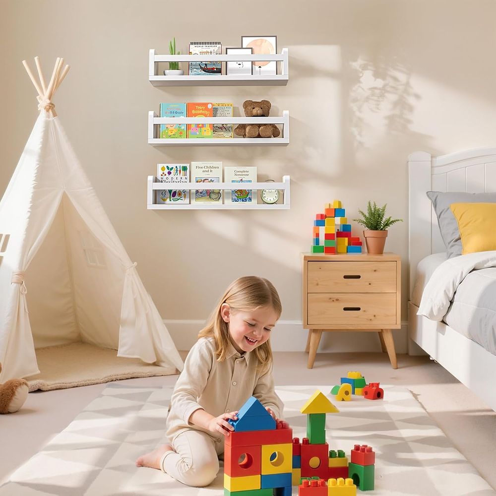 Weißes Holz-Bücherregal-Set fü – Baby Nursery Bookshelf Bewertung und Preis