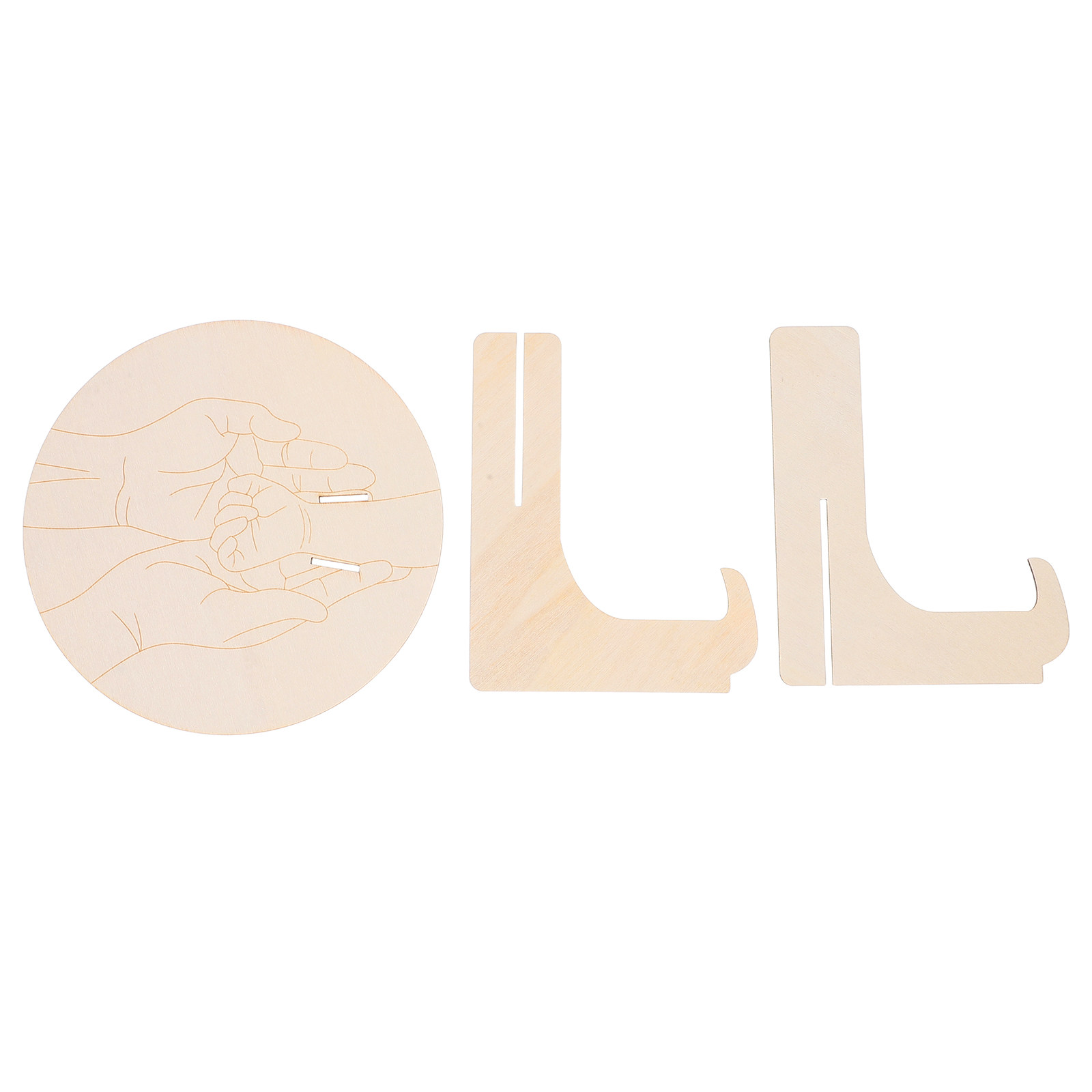 1 Set Gravierte Runde Holz-Bab – Baby Nursery In Hospital Bewertung und Preis
