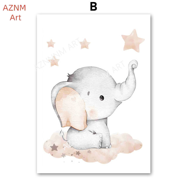 Elefanten-Ballon, Regenbogen,  – Baby Nursery Art Bewertung und Preis
