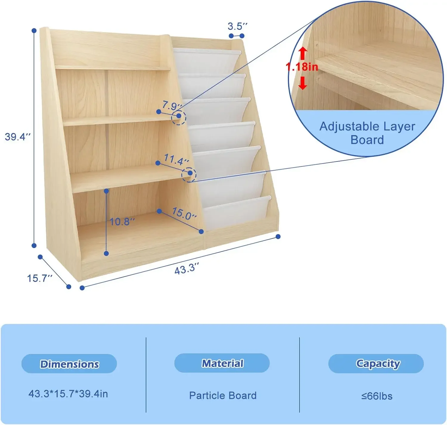 4-stufiges Kinder-Bücherregal, – Baby Nursery Bookshelf Bewertung und Preis
