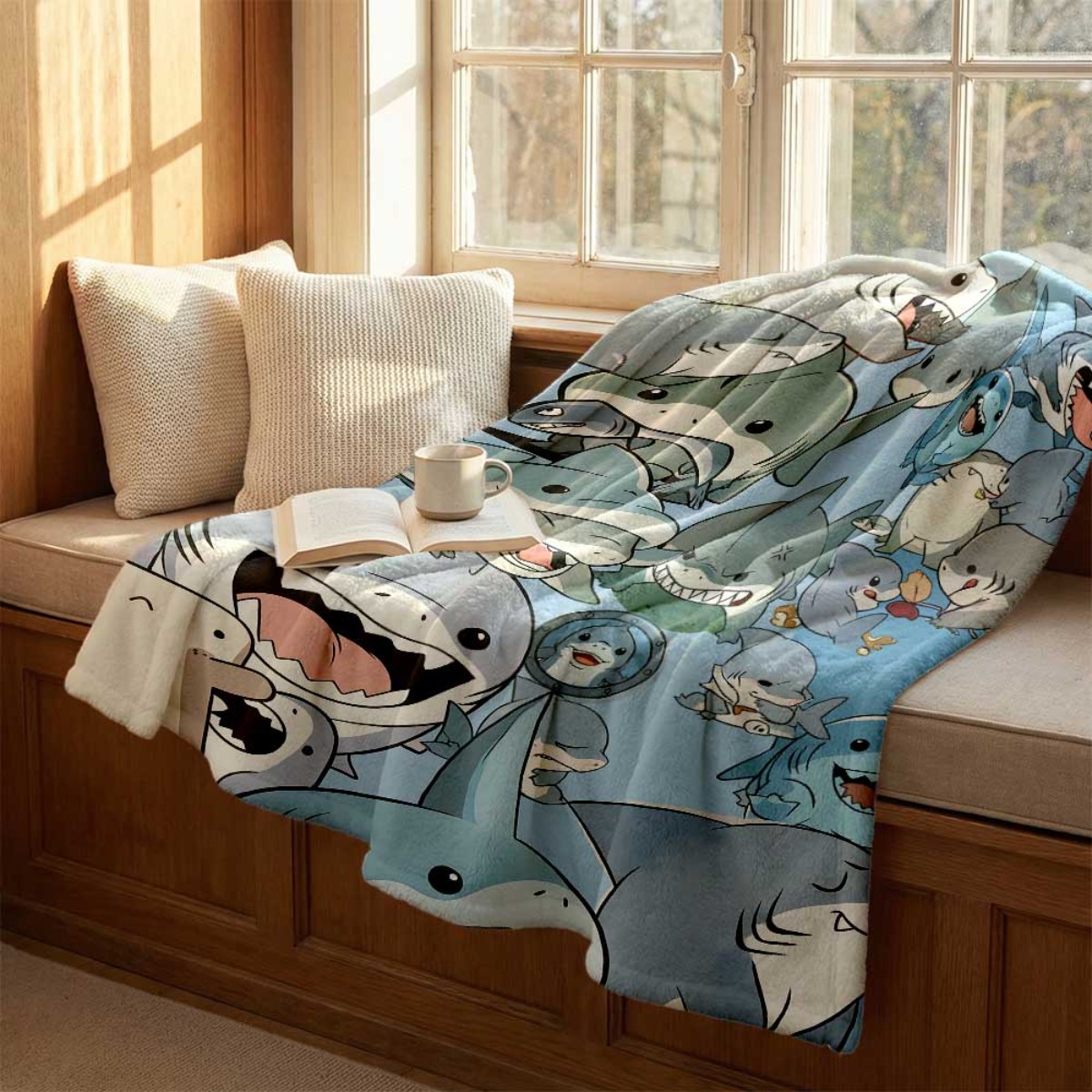 Große Cartoon Babyhai-Fleece-D – Baby Nursery In Hospital Bewertung und Preis