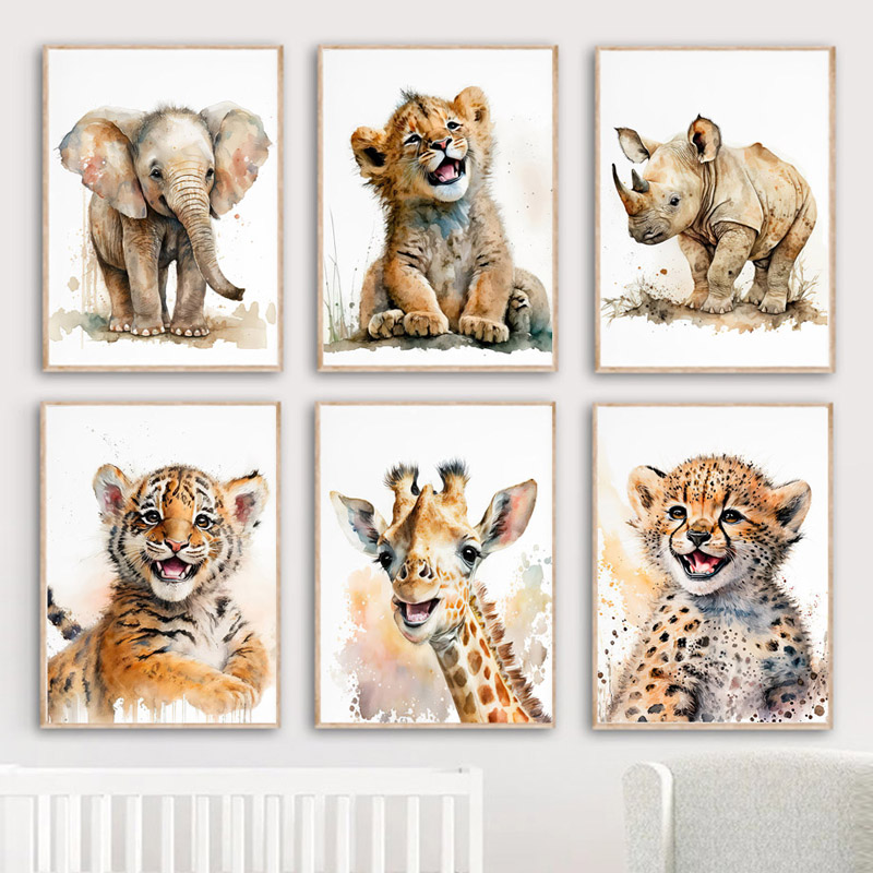 Elefant, Giraffe, Löwe, Tiger, – Baby Zebra Nursery Bewertung und Preis
