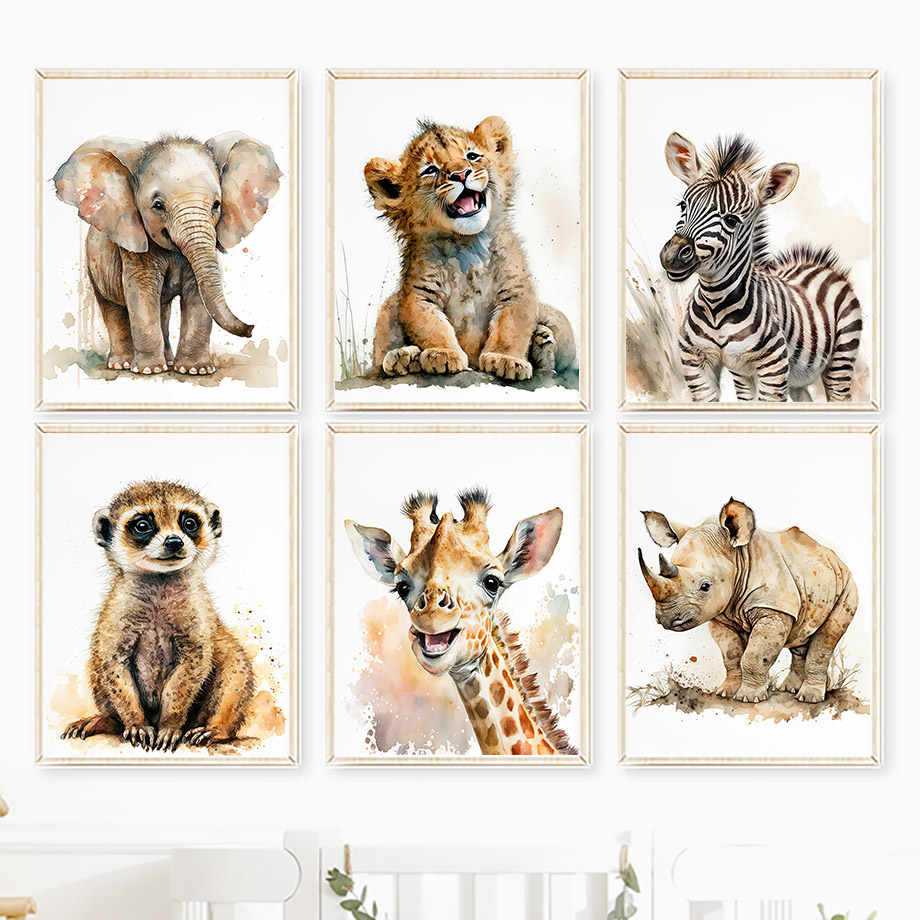 Elefant, Giraffe, Löwe, Tiger, – Baby Zebra Nursery Bewertung und Preis