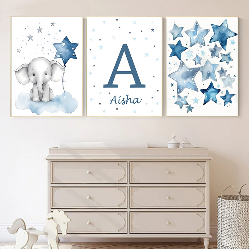 Blauer Mond und Sterne, Baby-N – Baby Nursery Images Bewertung und Preis