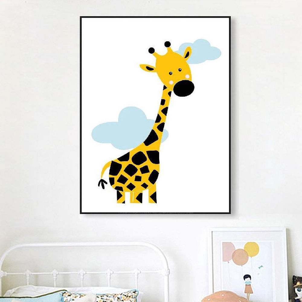 Cartoon Tier Poster Gelb Lion  – Baby Nursery Yellow Walls Bewertung und Preis
