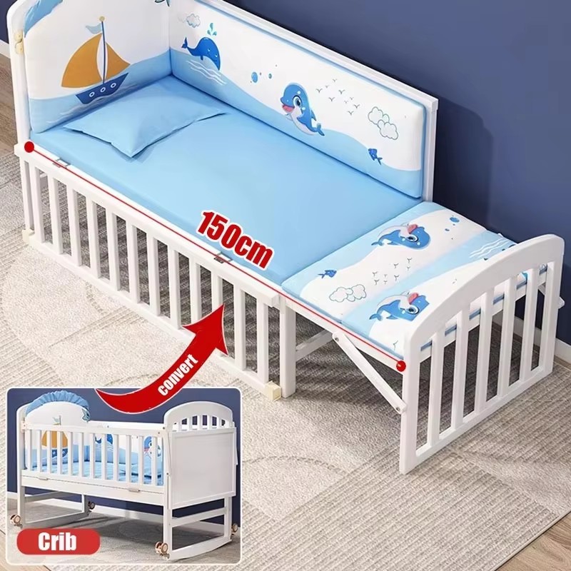 Babybett aus Holz mit Moskiton – Convertible Crib Set Bewertung und Preis