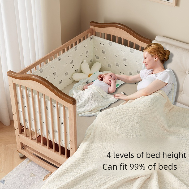 Babybett aus massivem Holz, hö – Convertible Crib Set Bewertung und Preis