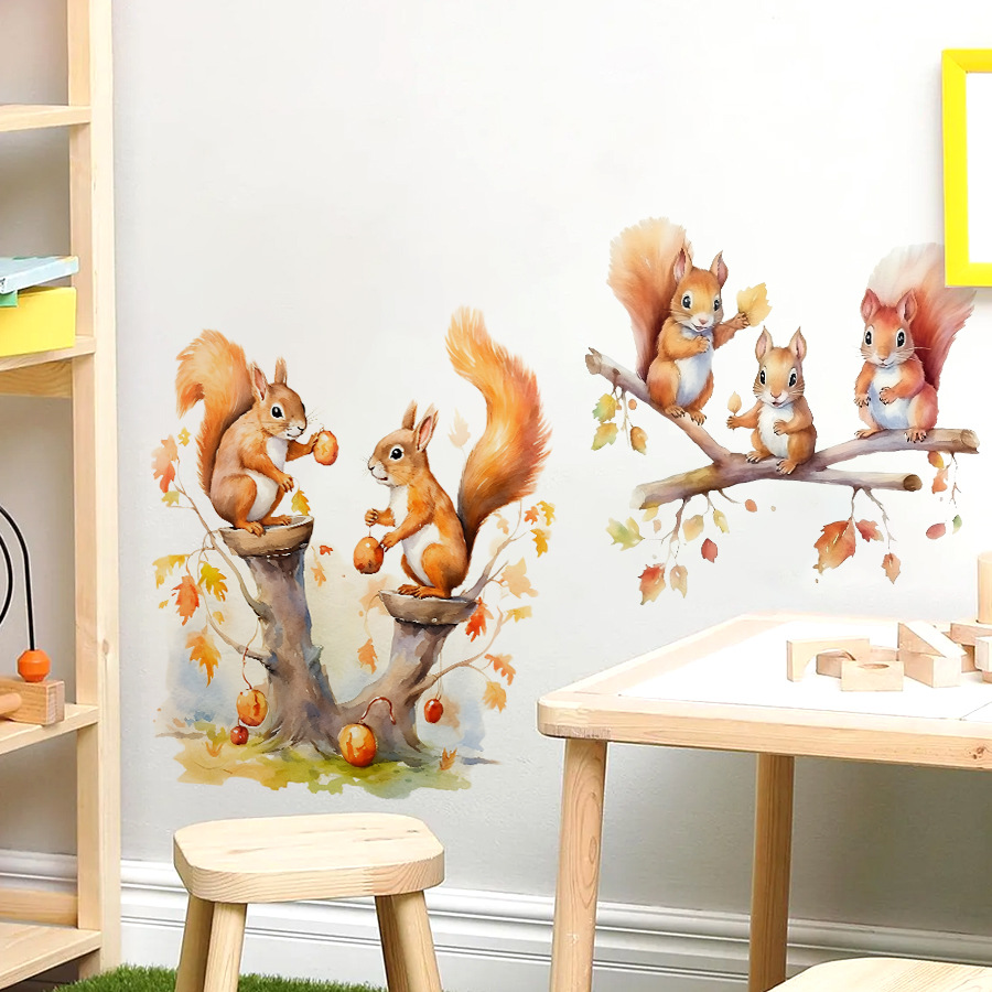 Cartoon süße warme Eichhörnche – Baby Nursery Tree Bewertung und Preis
