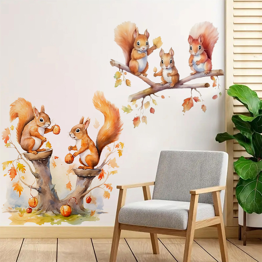 Cartoon süße warme Eichhörnche – Baby Nursery Tree Bewertung und Preis