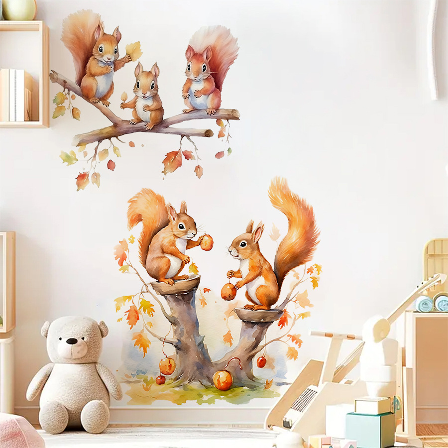 Cartoon süße warme Eichhörnche – Baby Nursery Tree Bewertung und Preis