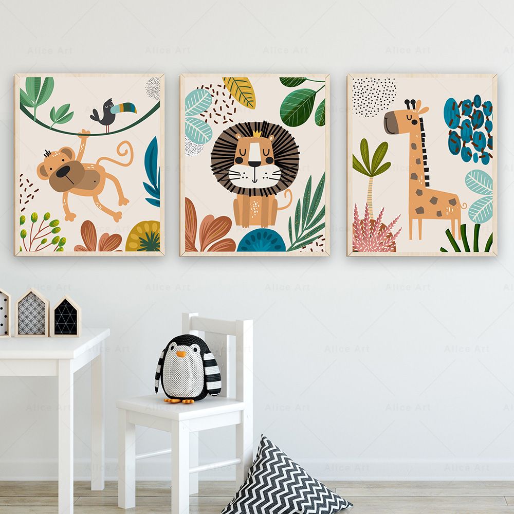 Boho Affe Löwe Giraffe Vogel Z – Baby Zebra Nursery Bewertung und Preis