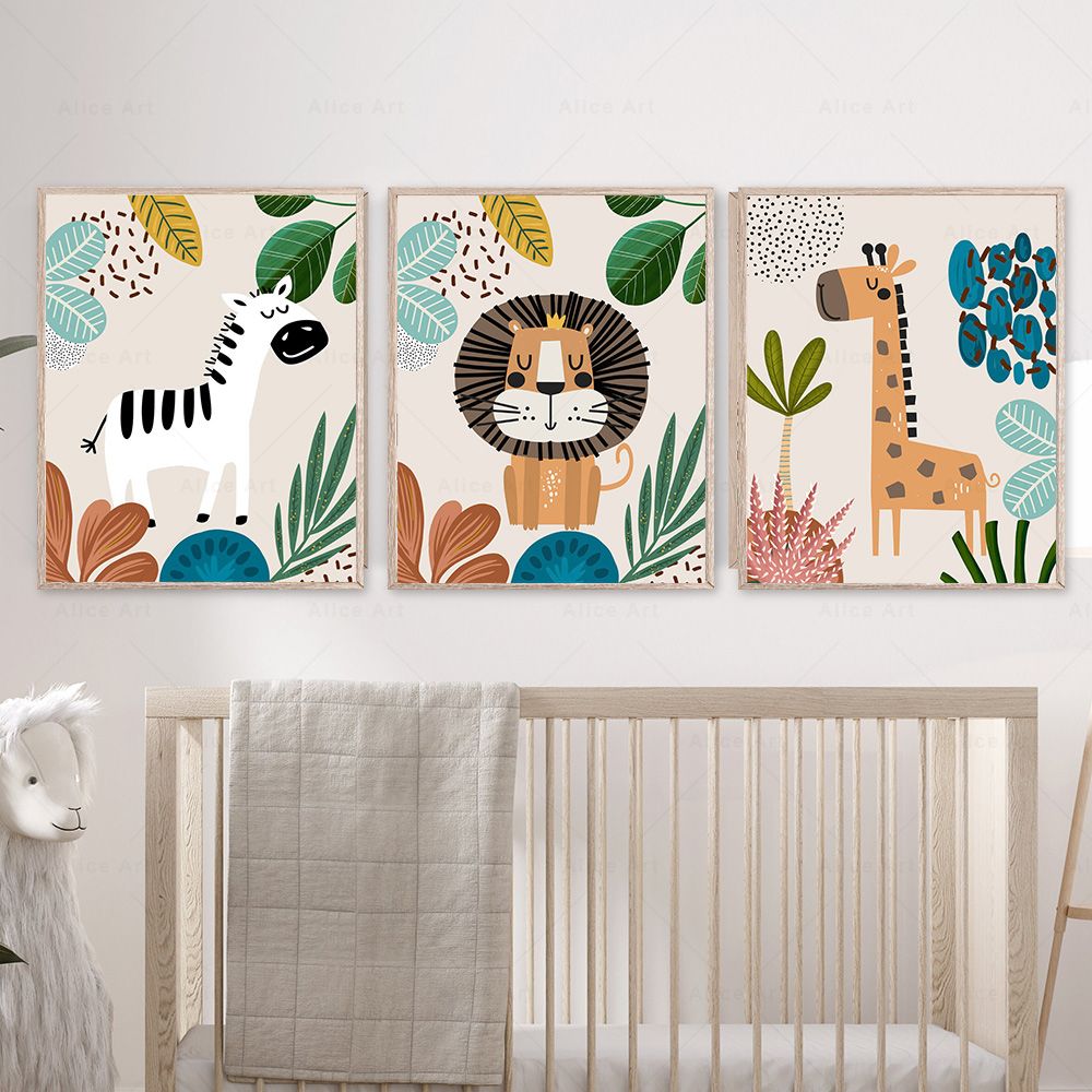 Boho Affe Löwe Giraffe Vogel Z – Baby Zebra Nursery Bewertung und Preis