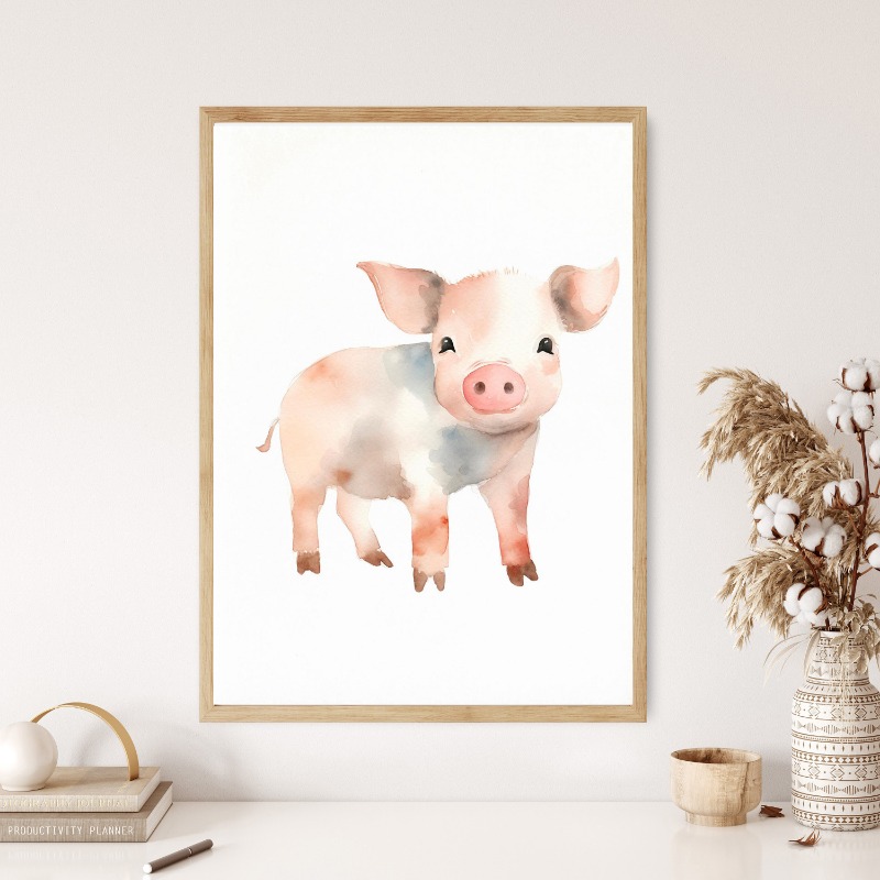 Aquarell Nutztiere Baby Pferd  – Baby Nursery Images Bewertung und Preis