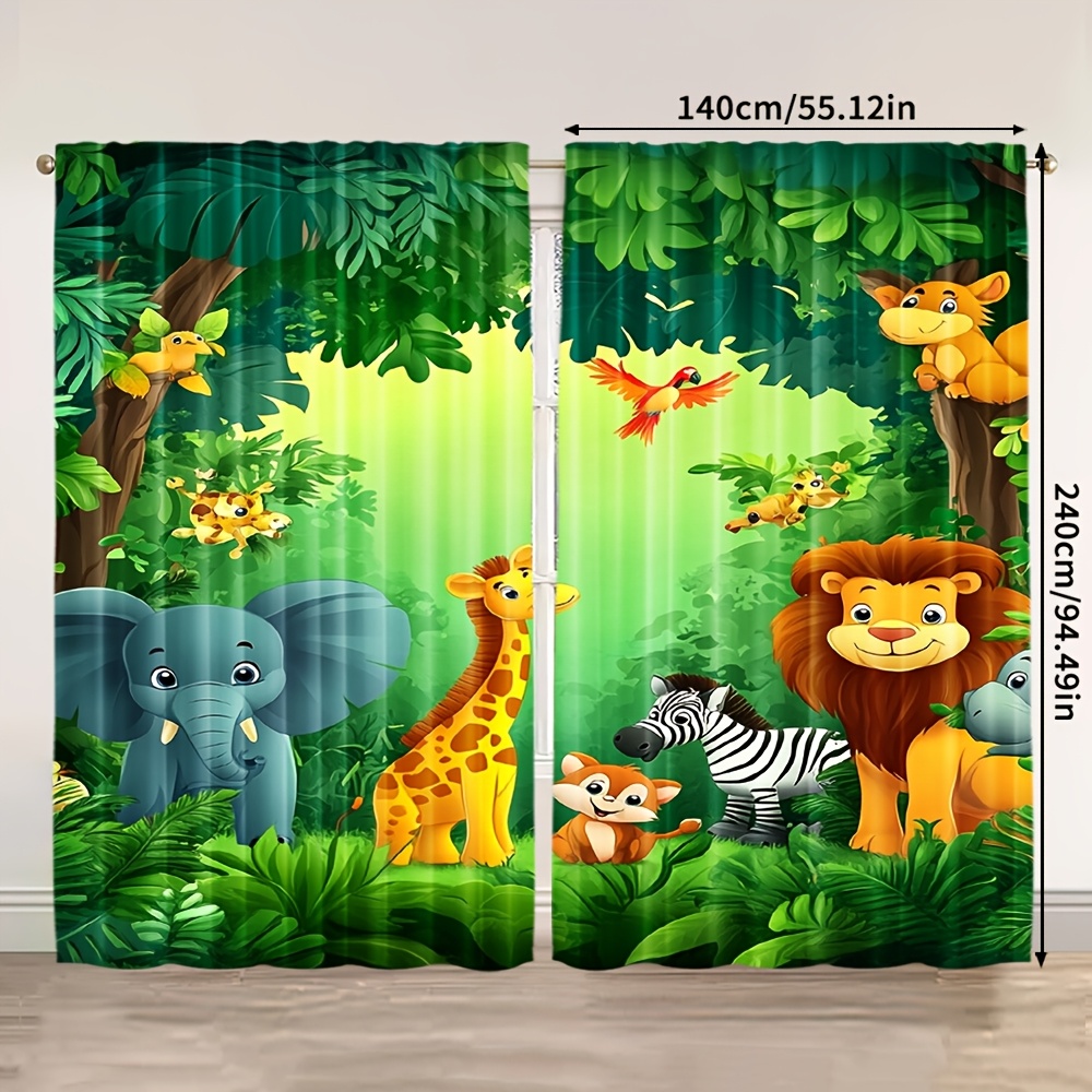 2 Stück Cartoon-Tier-Vorhänge  – Baby Nursery In Hospital Bewertung und Preis