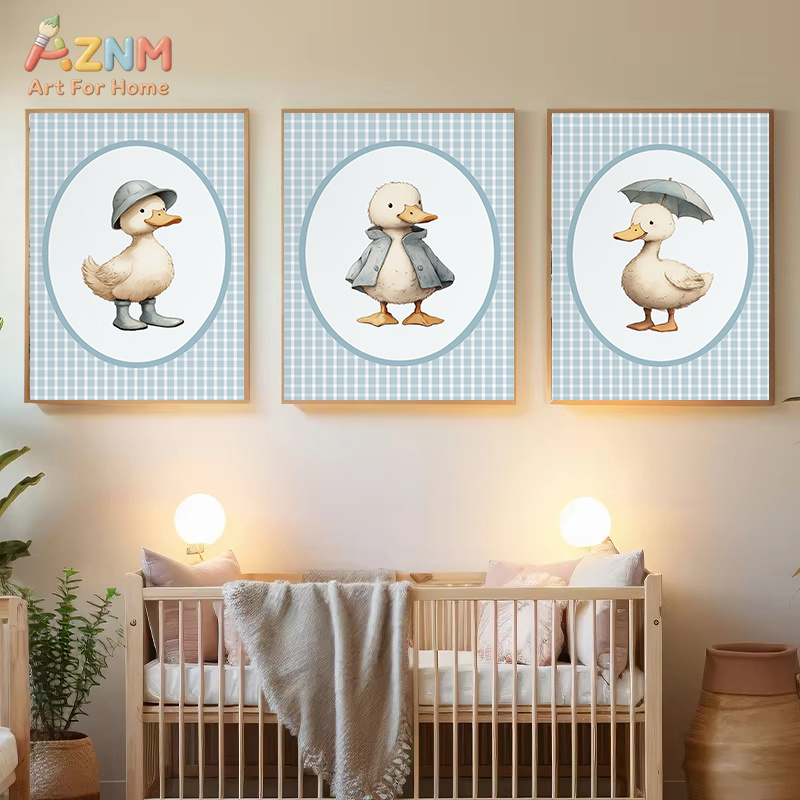 AZNM Niedliche Enten-Leinwand- – Baby Nursery Yellow Walls Bewertung und Preis