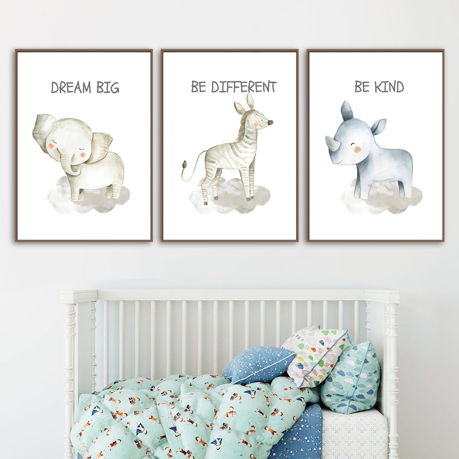 Kindergarten Wandkunst Leinwan – Baby Zebra Nursery Bewertung und Preis
