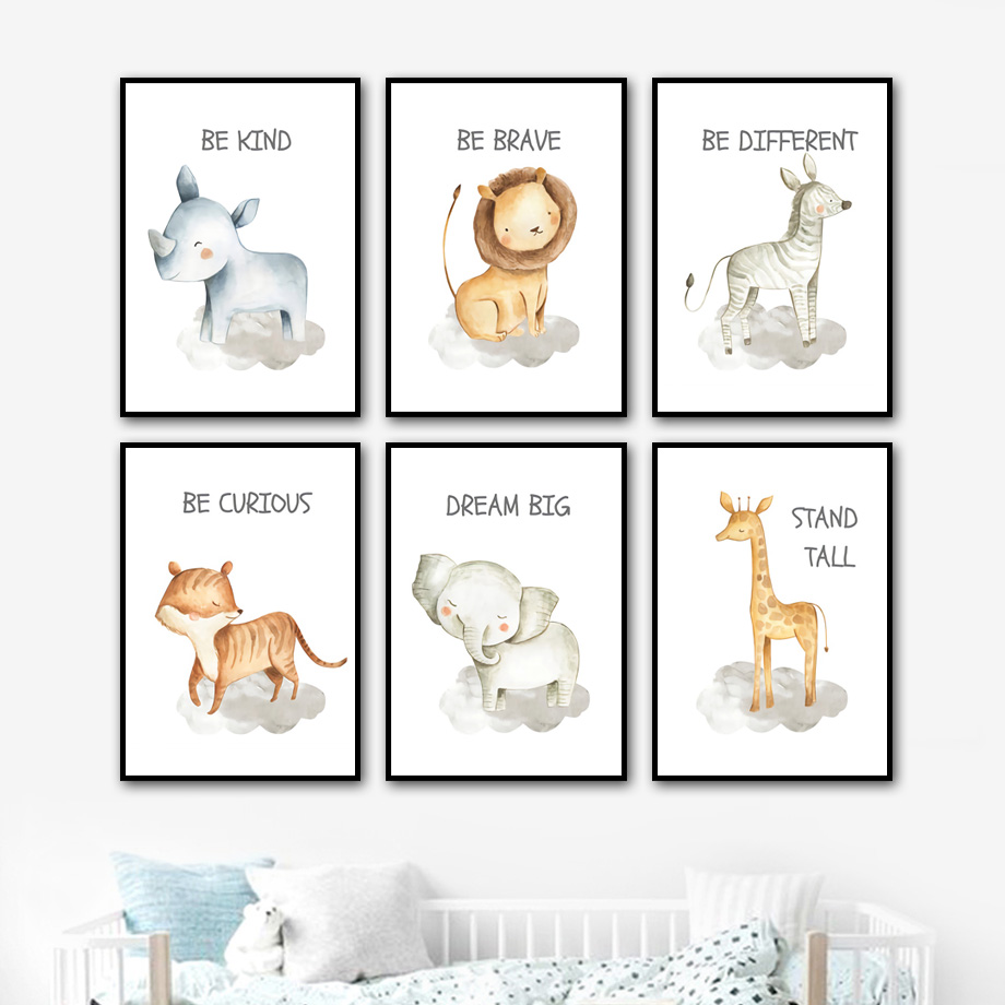 Kindergarten Wandkunst Leinwan – Baby Zebra Nursery Bewertung und Preis