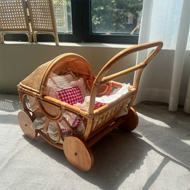 Gewebter Rattan-Kinderwagen, V – Baby Nursery Basket Bewertung und Preis