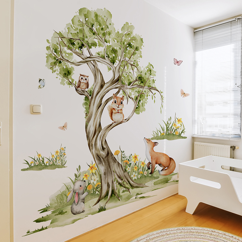 Wandaufkleber mit Aquarell-Wal – Baby Nursery Tree Bewertung und Preis