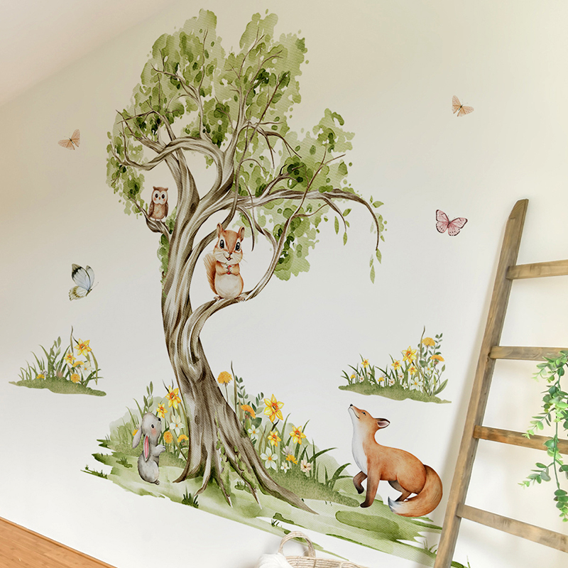 Wandaufkleber mit Aquarell-Wal – Baby Nursery Tree Bewertung und Preis