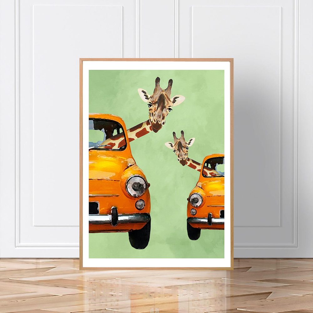 Giraffen in gelben Autos Carto – Baby Nursery Yellow Walls Bewertung und Preis