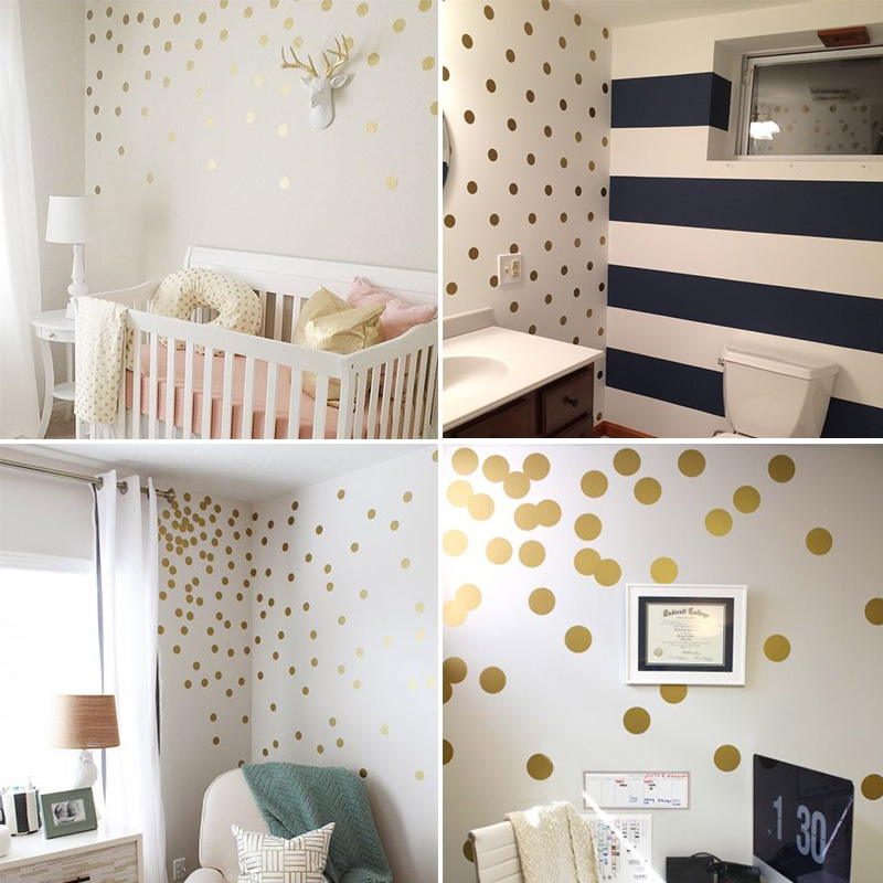 Glänzende rosarote Tupfen Wand – Baby Nursery Yellow Walls Bewertung und Preis