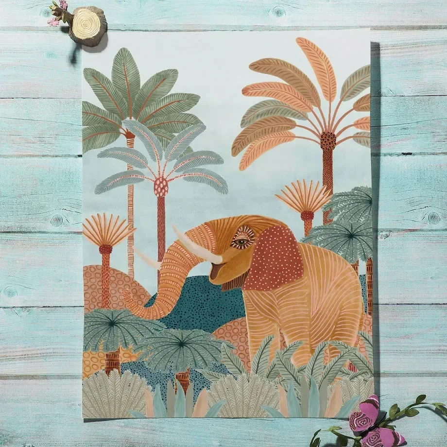 Boho Dschungeltiere Tiger Affe – Baby Nursery Tree Bewertung und Preis