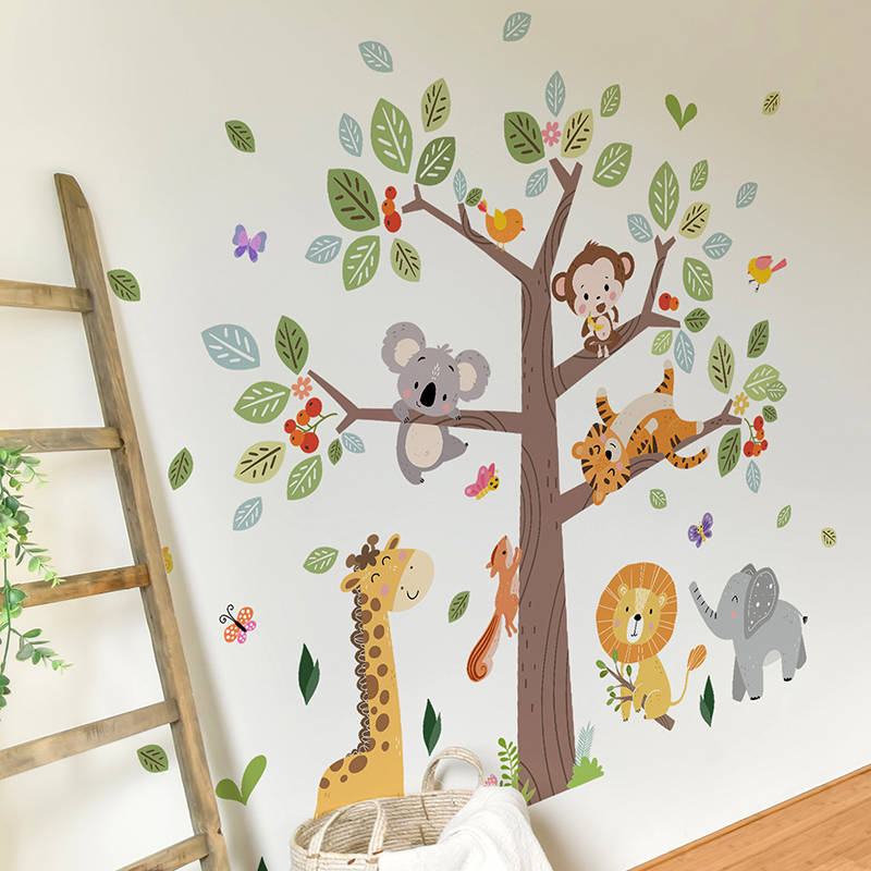 Großer Dschungel-Tier-Wandaufk – Baby Zoo Nursery Bewertung und Preis