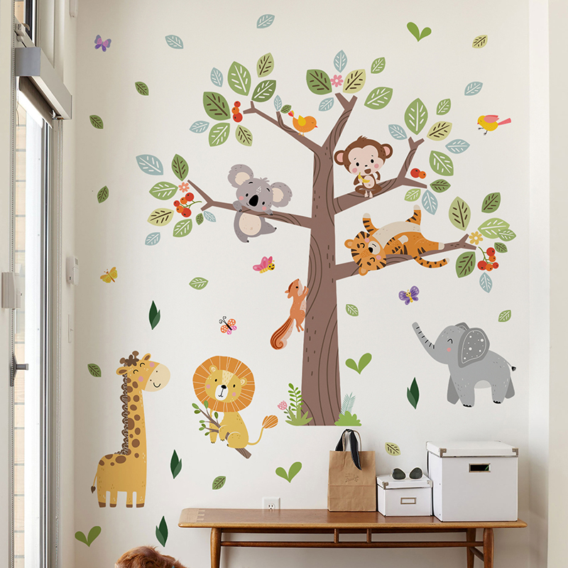 Großer Dschungel-Tier-Wandaufk – Baby Zoo Nursery Bewertung und Preis