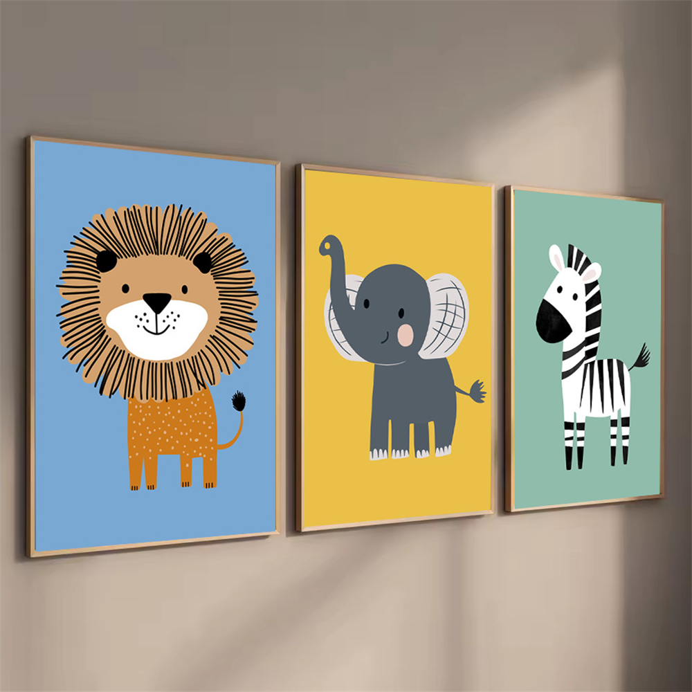 Cartoon Tier Löwe Zebra Elefan – Baby Zebra Nursery Bewertung und Preis