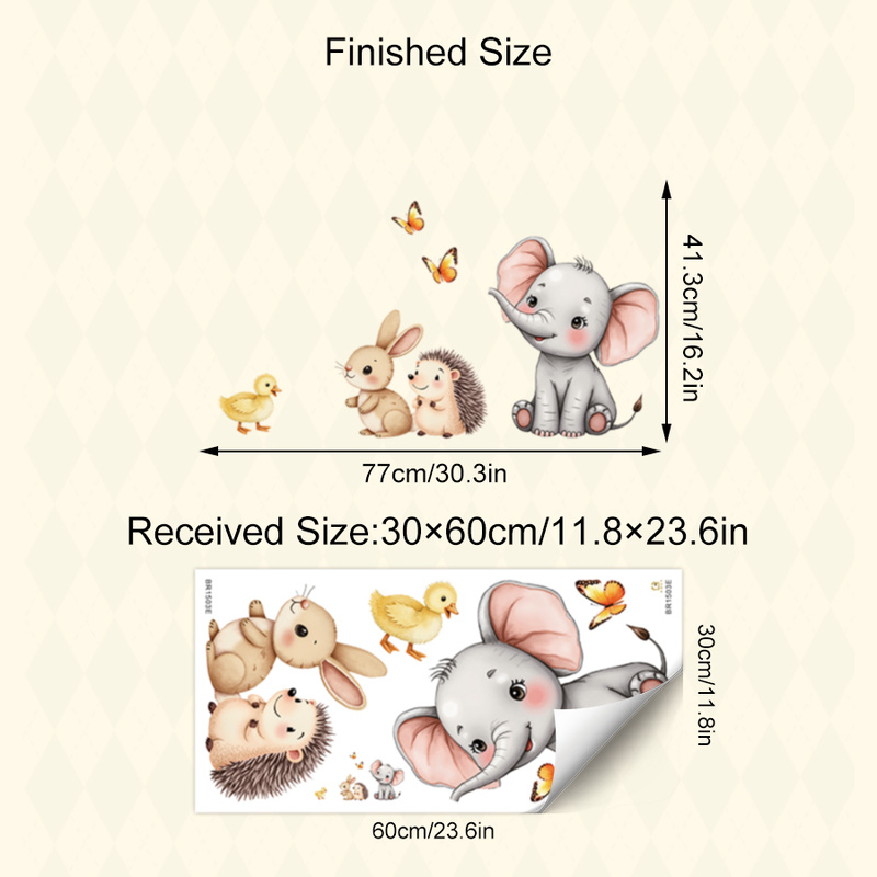 Cartoon-Tier-Wandaufkleber – E – Baby Nursery Pictures Bewertung und Preis