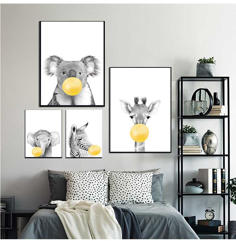 1 Stück rahmenlose Leinwandbil – Baby Nursery Yellow Walls Bewertung und Preis