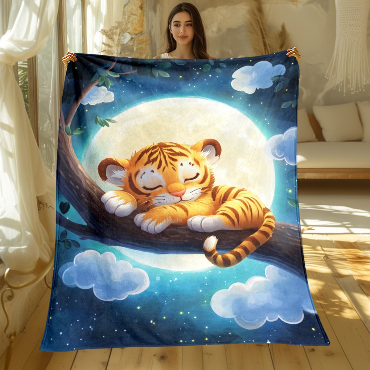 Niedlicher schlafender Tiger a – Baby Nursery Tree Bewertung und Preis