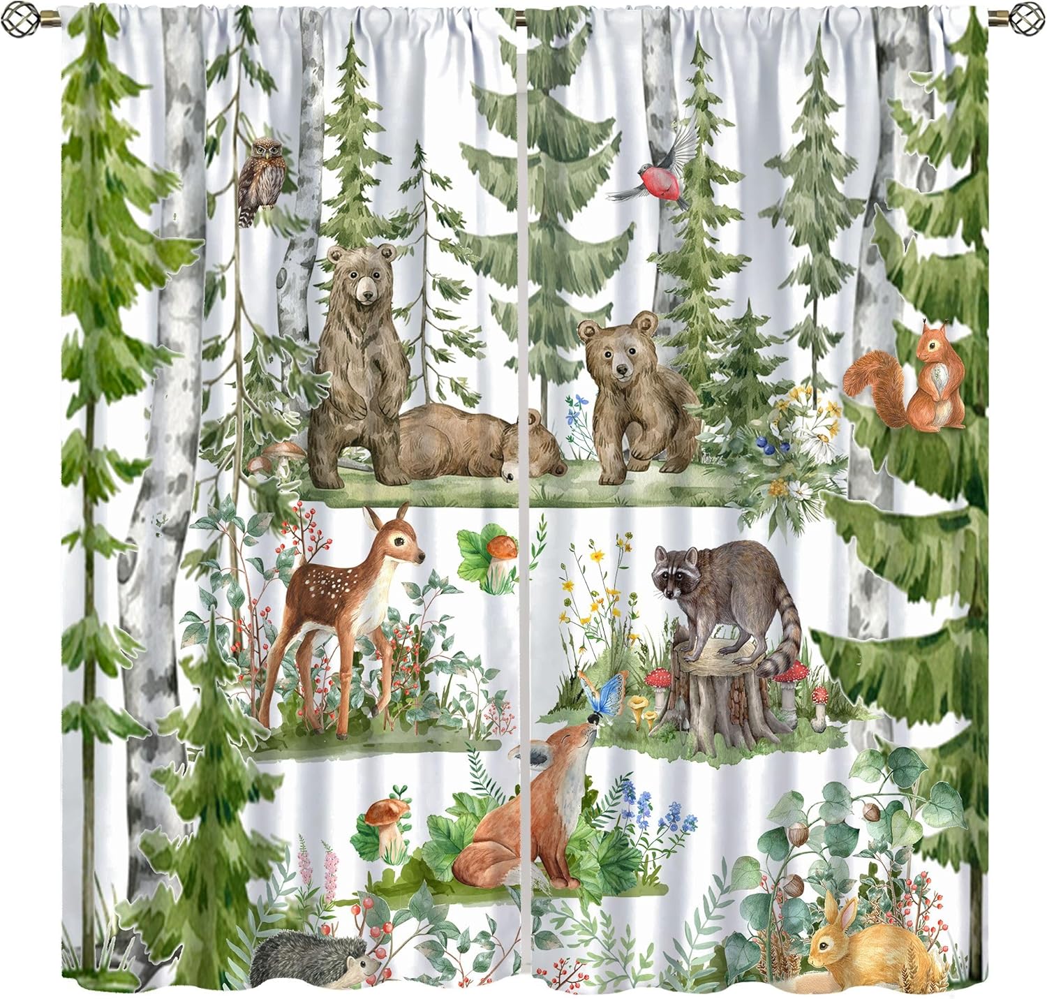 Waldtiervorhänge für Kinder, A – Baby Nursery Tree Bewertung und Preis