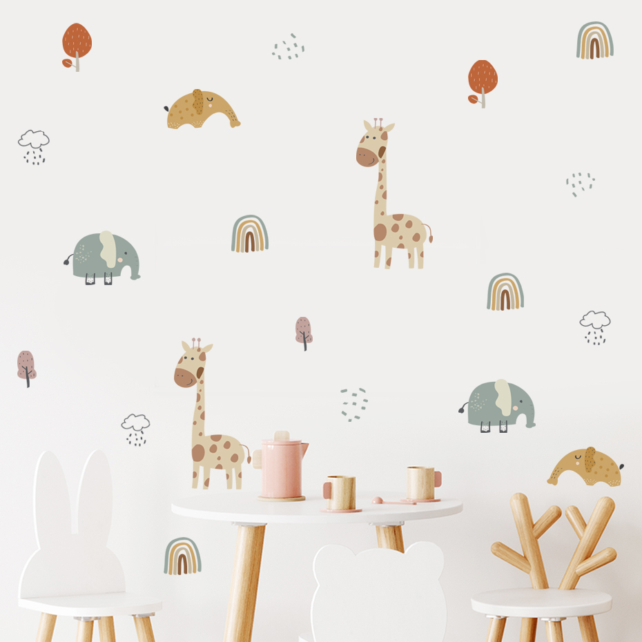 Cartoon Giraffe Elefant Tier W – Baby Nursery Tree Bewertung und Preis