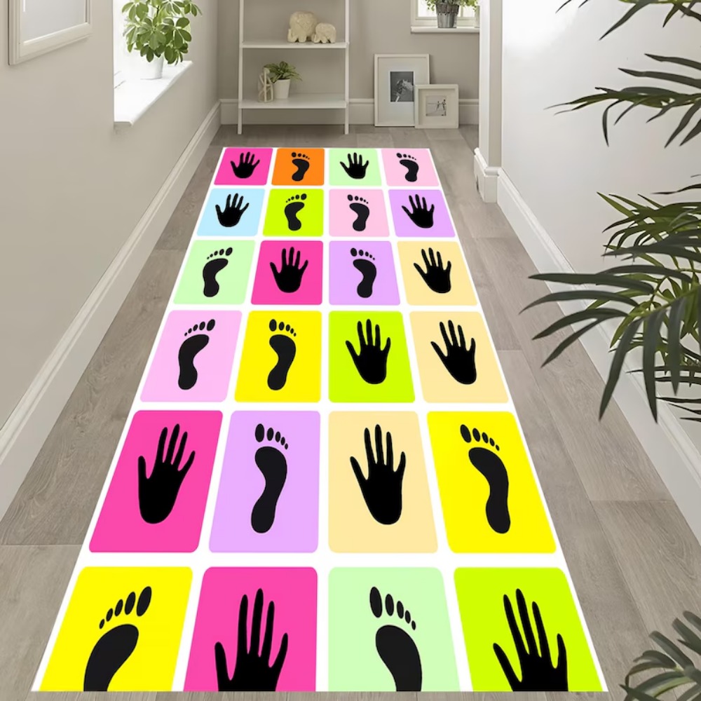 Handabdruck Fußabdruck Spielte – Baby Nursery Rug Bewertung und Preis