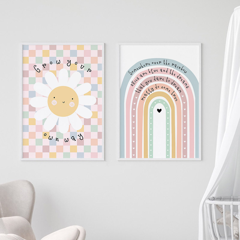 Sonne Blume Regenbogen Wolke H – Baby Nursery Art Bewertung und Preis
